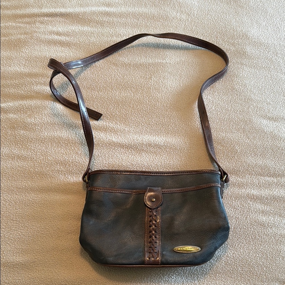 Dark Navy Leather Crossbody Bag